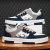 Ancient Finch Style Printed Skateboard Shoes, Student Models, Four-season Breathable Leather Sports Stitching Shoes