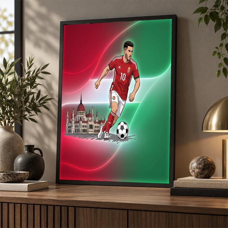 Hungary Football Diamond Painting Kit 5D Full Drill DIY Diamond Mosaic Wall Art Home Decor