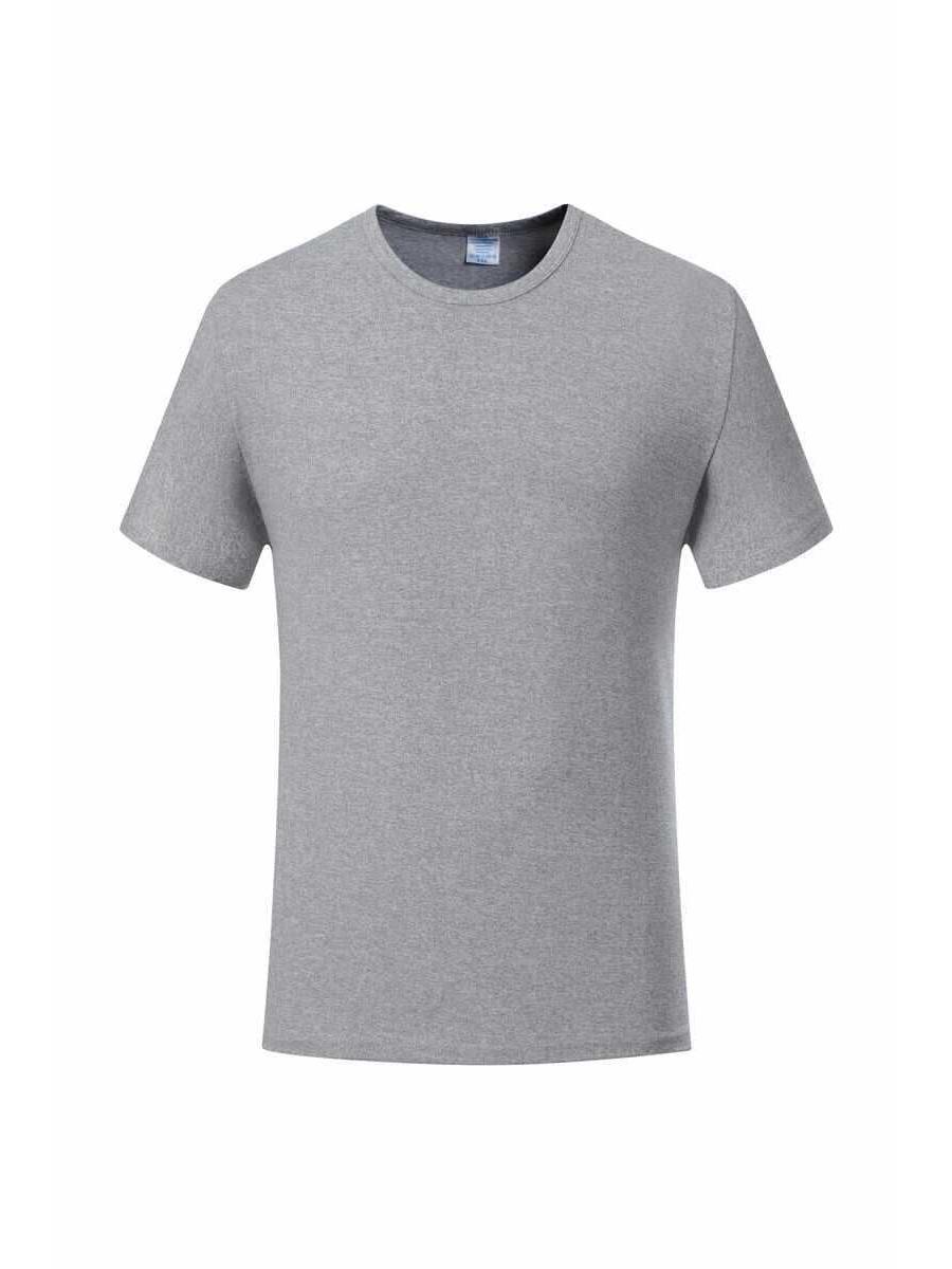 

Унисекс быстросохнущая хлопковая футболка с круглым вырезом - Повседневная, дышащая, многофункциональная Large серый