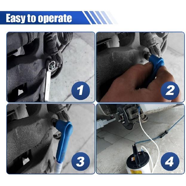 Brake Fluid Bleeder Hose - 3.93 Ft Car Brake Bleeding Hose Oil Fluid Extractor Tool with Adapter - Universal Replacement Tube for Car Motorcycle