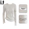 CHOCOOLATEit Women's 3D Floral Long-Sleeve T-Shirt