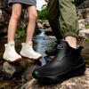 Men's & Women's Non-Slip Waterproof Short Rain Boots with Cotton Lining for Outdoor Use