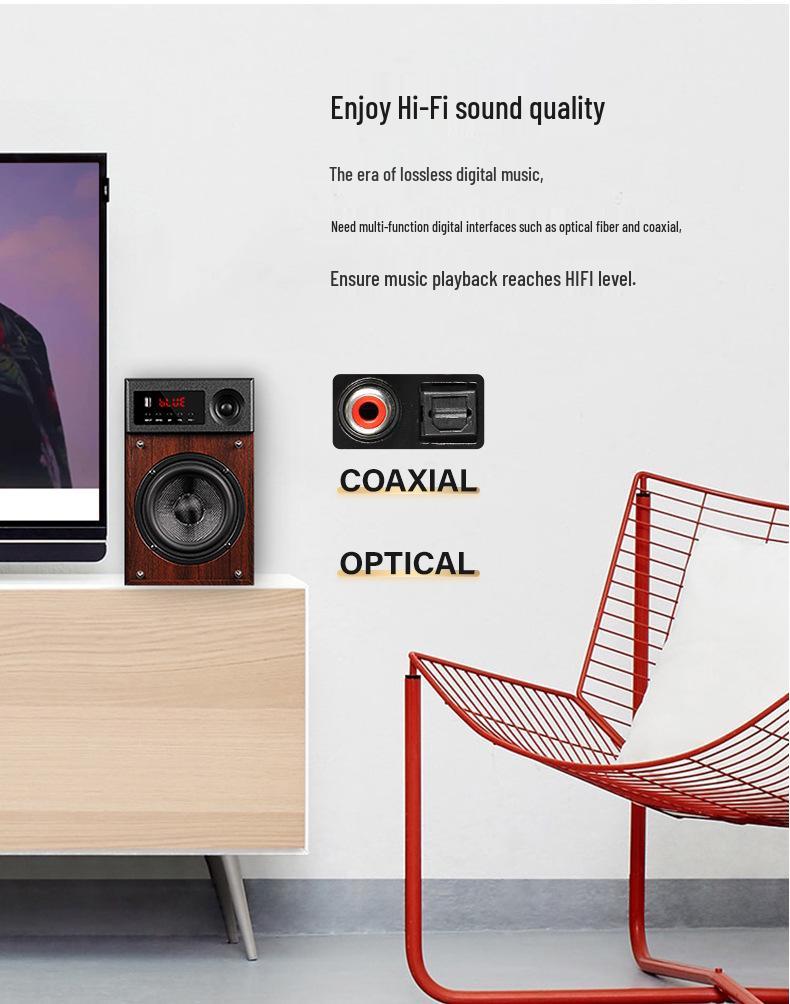 Haoyun HiFi Audiophile 2.0 Desktop Bookshelf Speakers for TV or Computer