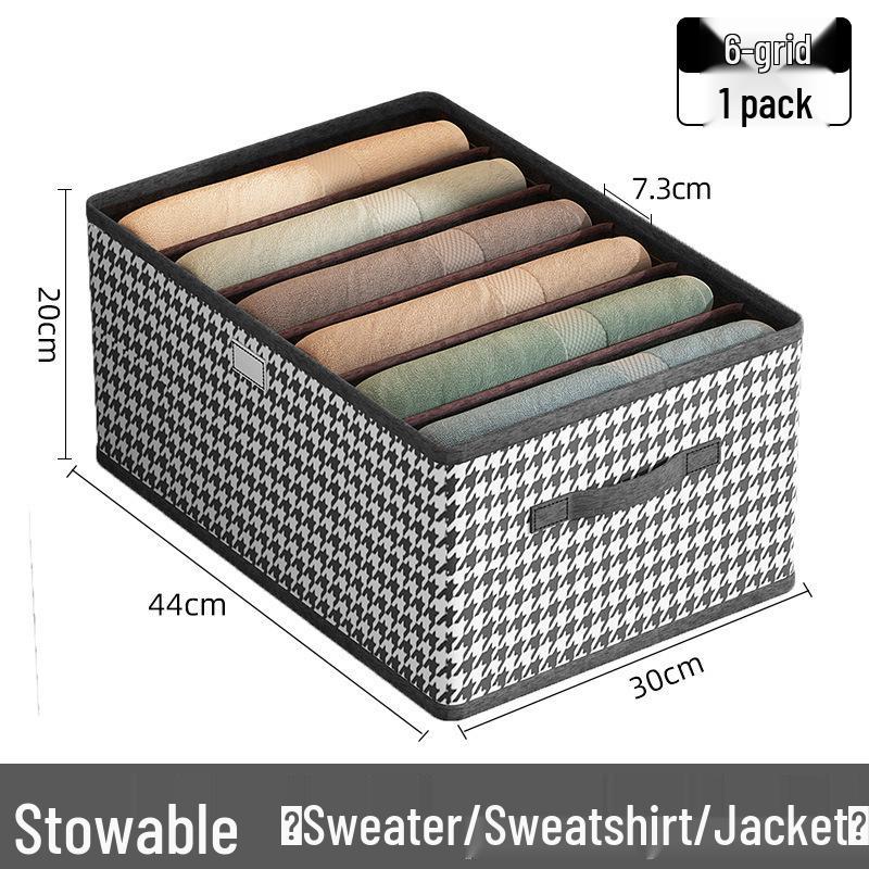 Houndstooth Foldable Steel Frame Clothes Storage Box