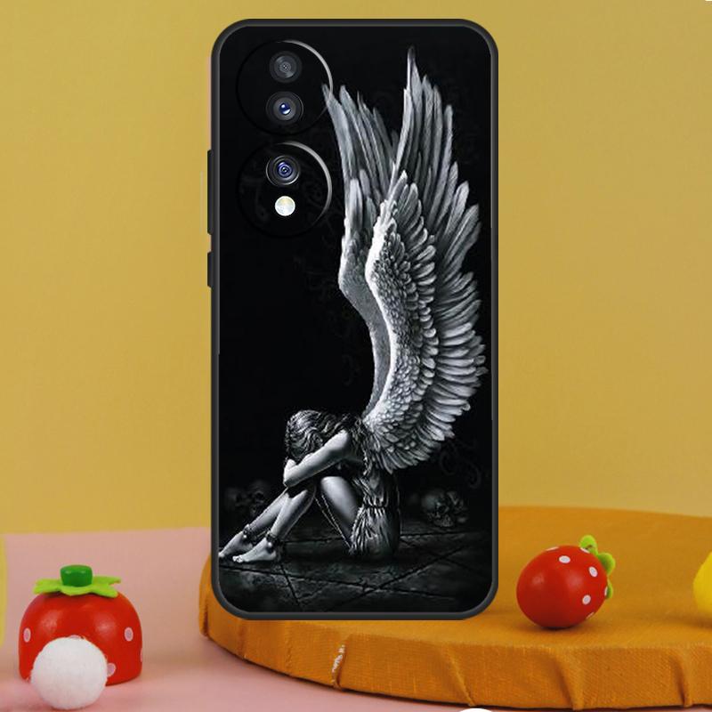 Angel Wings Heart Case For Honor 200 Pro X9a X9c X8a X7a X6a X7 X8 X9 X8b X9b 50 70 90 Magic 5 6 Lite Cover