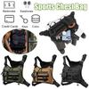 Outdoor Cycling Chest Bag Multi Pocket Trendy Functional Backpack Multifunctional Vest Chest Bag Travel Commute Sports Backpack