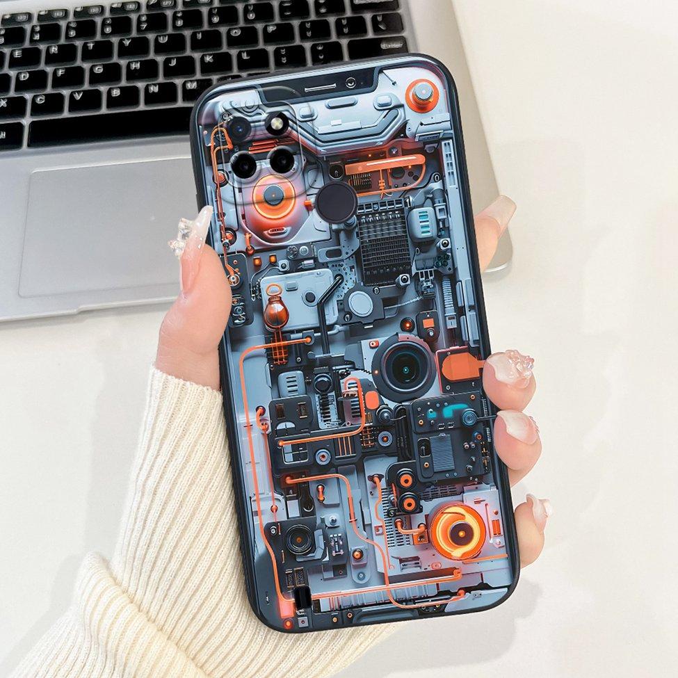 For Realme C21Y RMX3261 RMX3263 C25Y RMX3269 Cover For Realme C21Y Case Cute Cat Funny Cool Fashion Silicone Shockproof Bumper