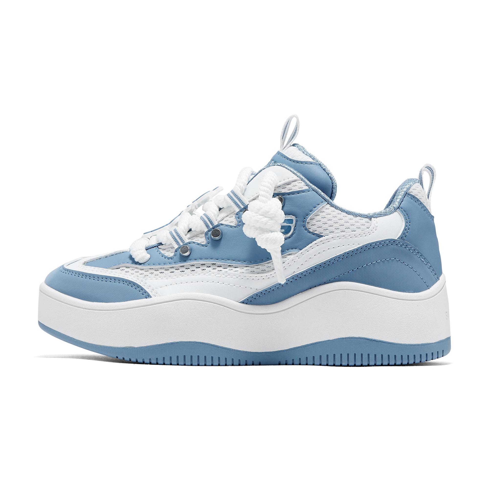 Skechers Street Retro Модные Игривые Удобные Дышащие Увеличивающие Рост Низкие Кроссовки Женские кроссовки Синий Белый 177840-WTBL 35