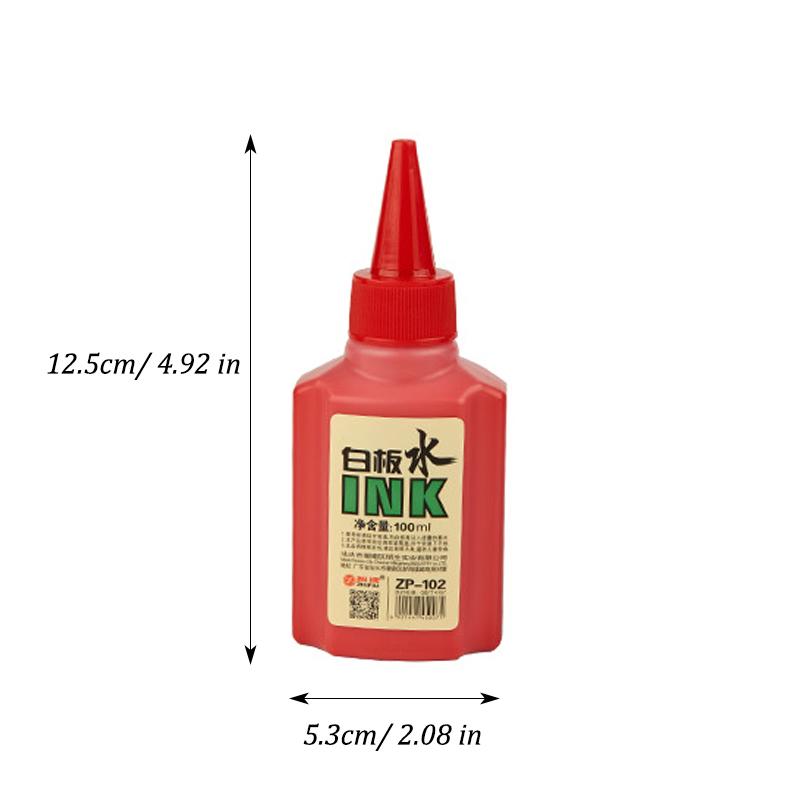 1 Box 100ml Whiteboard Marker Ink Refill Fluids Red Blue Black Colors Compatible with All Erasable Whiteboard Markers