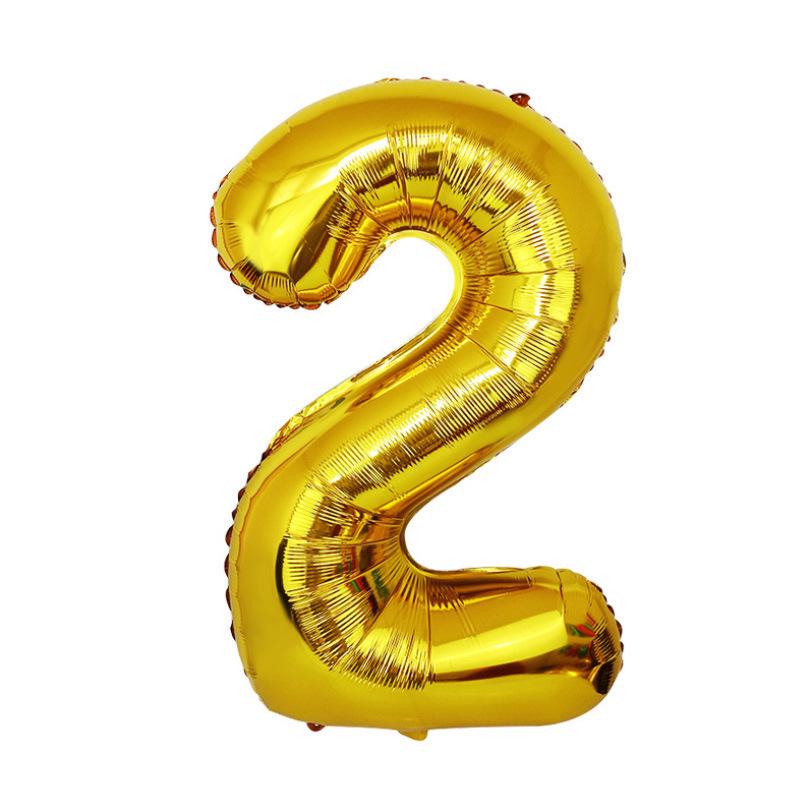 32-Inch Gradient Color Aluminum Foil Number Balloons - US Version