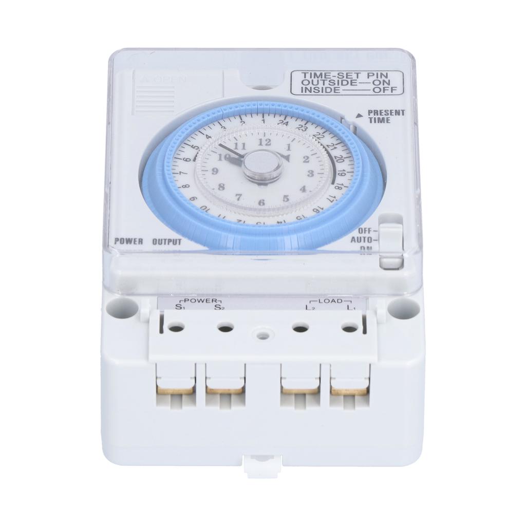 Timer Switch Mechanical Meter Dial Time Controller Din Rail Industrial Control Device 100‑240V