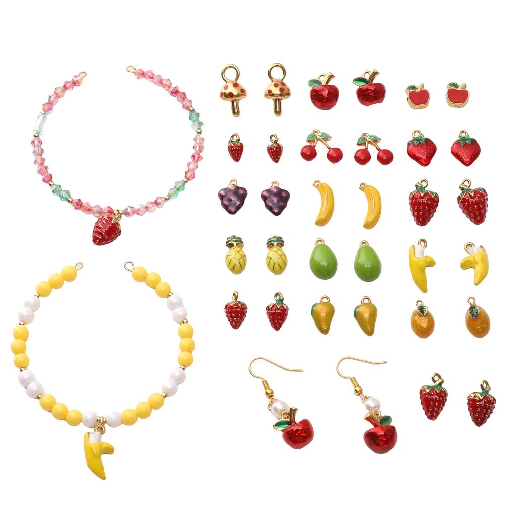 Stainless Steel Fruit Pendant Drip Oil Charm Accessories for DIY Jewelry