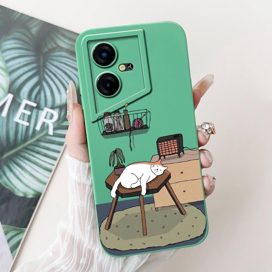 For Tecno Pova Neo Case LE6 LE6h Shockproof Cover Lovely Astronaut Liquid Silicone Bumper For Tecno Pova Neo 3 LH6n PovaNeo Etui