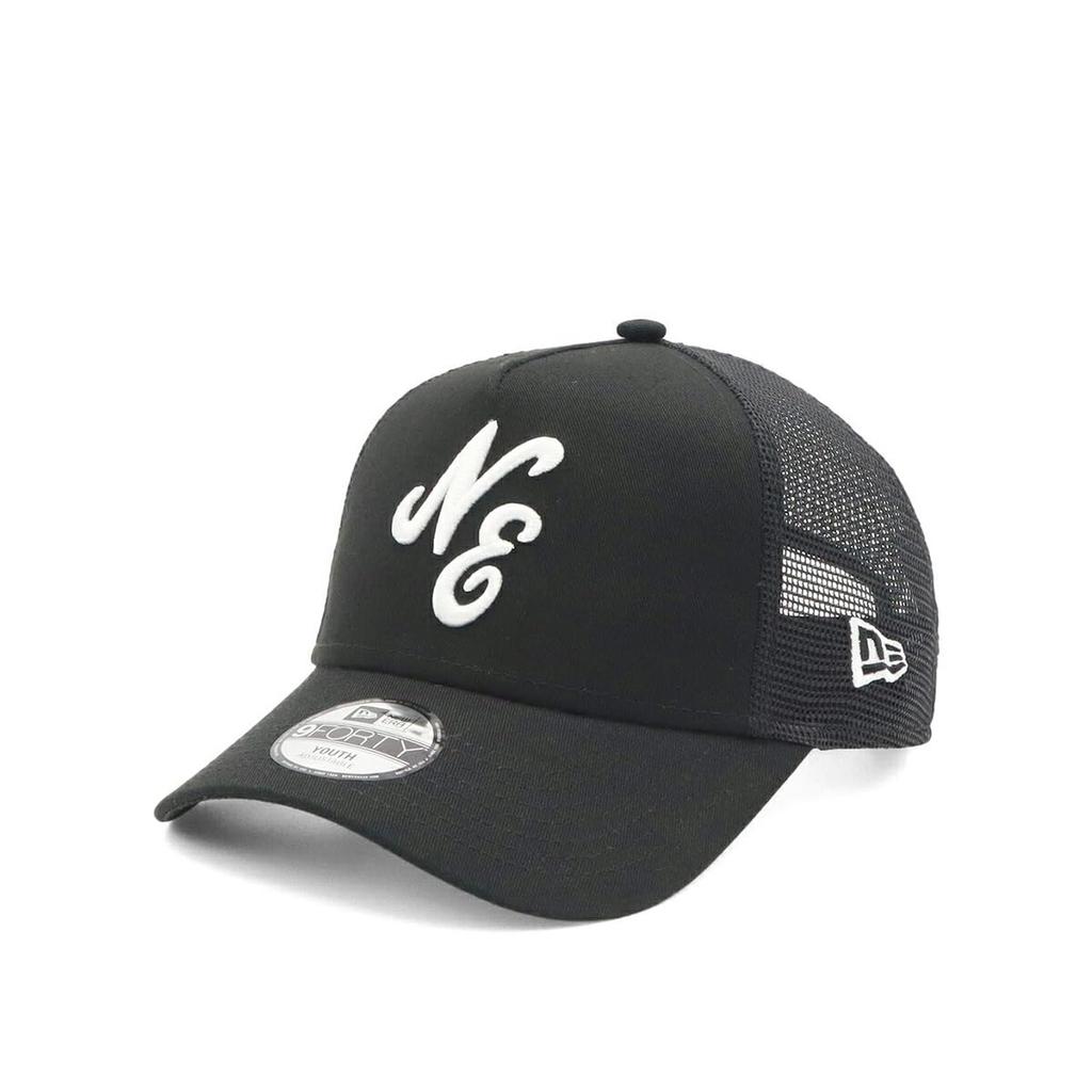 New Era Kids Mesh Cap 9FORTY-A NE Logo Black YOUTH52-56cm YTH940AFTR NELOGO BLK WHI 25J