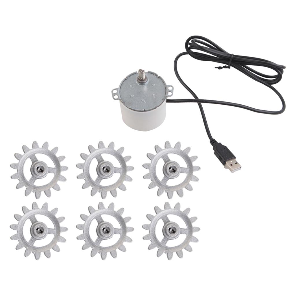 5-Piece Rotisserie Kit with USB Cable for Barbecue Mounting