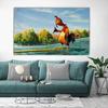 Chicken Joe Bandeira Surfs Up Meme Engraçado Tapeçaria Macramê Estética Decoração de Quarto Anime Jogos Pôsteres Tapeçarias de Arte Para Casa