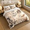 Autumn Harvest Theme Personalized 3Pcs Bedding Set Custom Text & Name 1 Sheet 2 Pillowcases Household Bedding 1pc