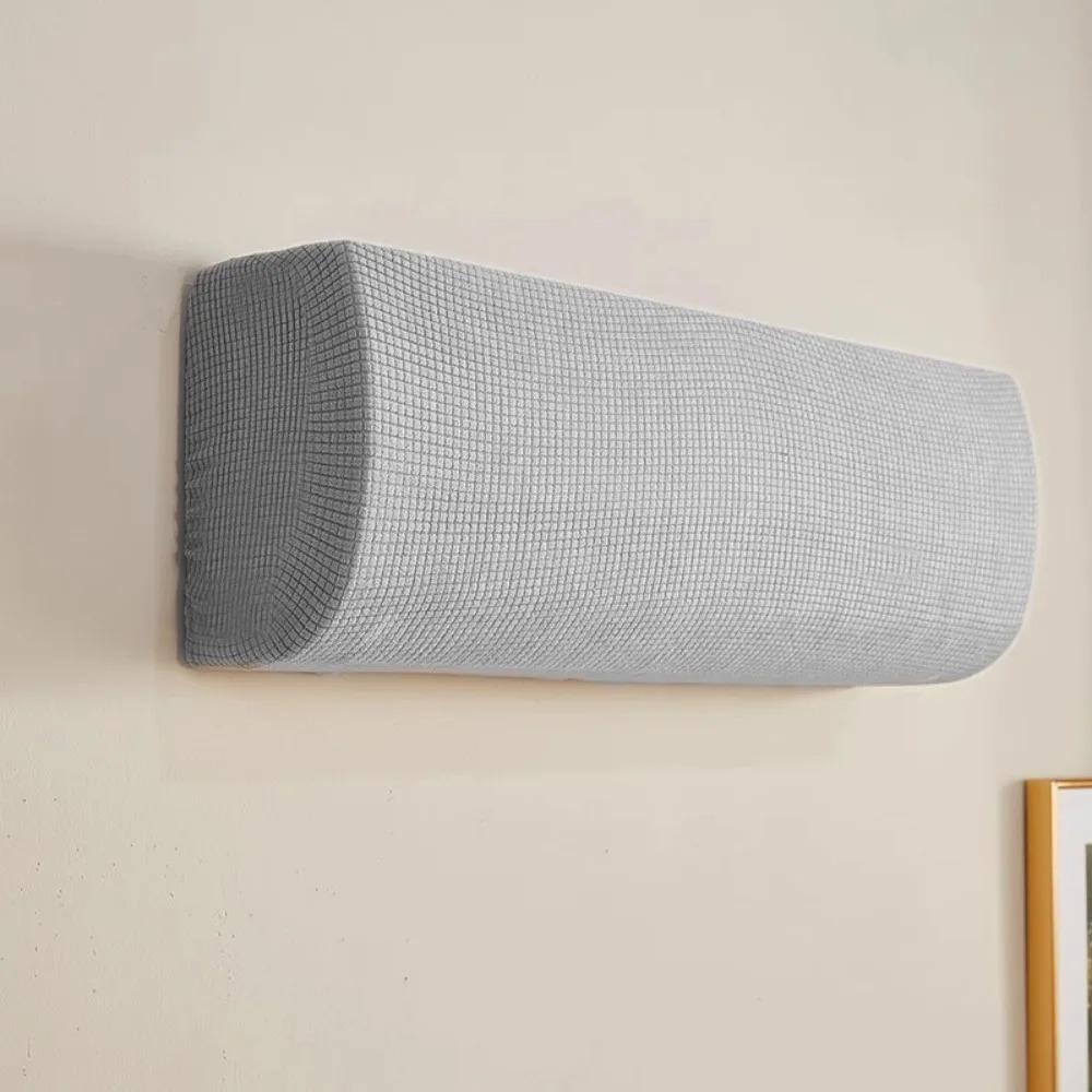 1PC Soft Air Conditioner Dust Cover All-Inclusive Polar Fleece Protective Case Wall Mounted Solid Color Easy Cleaning Cover