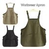 Stain Resistant Catering Workwear Apron Japanese Style Working Overalls  for Cafe Barber