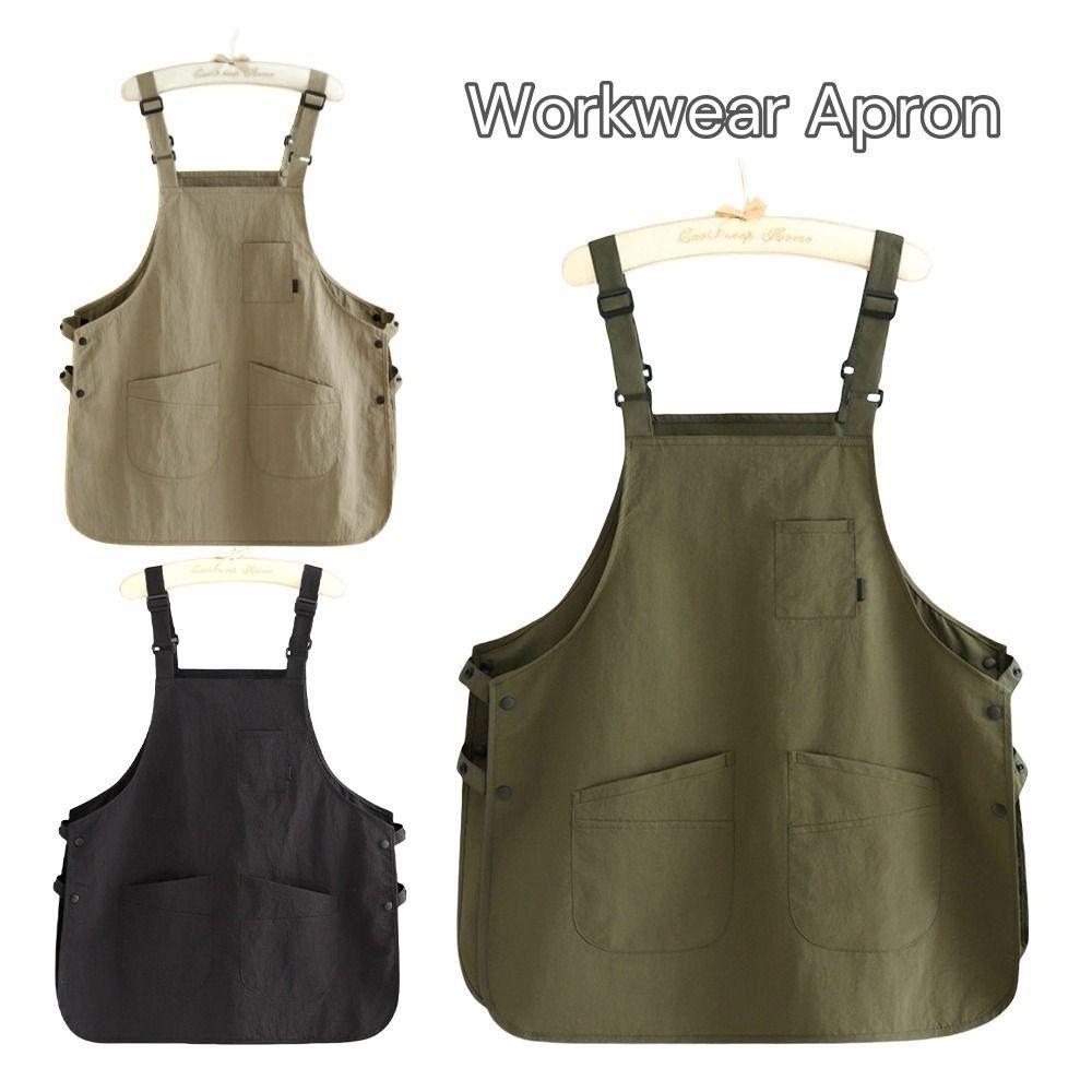 New Japanese Style Catering Workwear Apron Waterproof Stain Resistant Working Overalls Household Painting Aprons for Cafe Barber