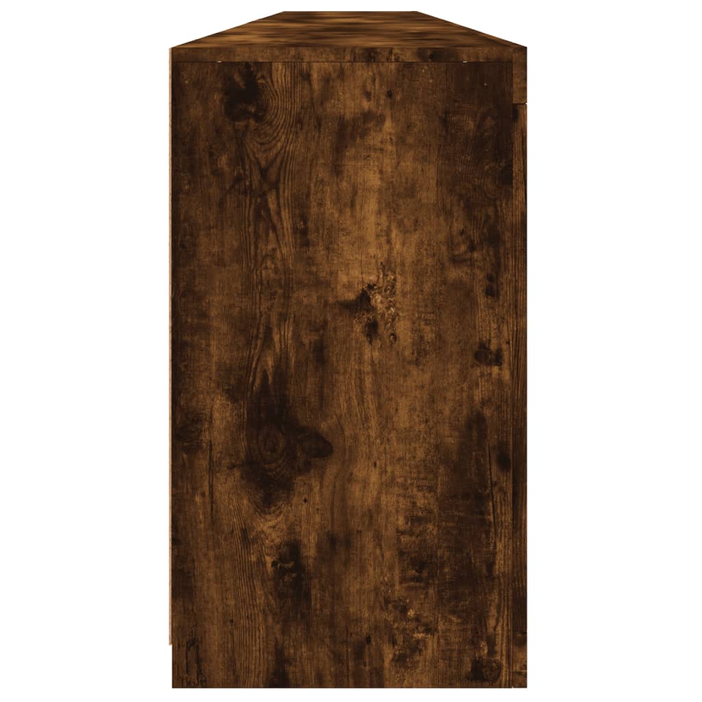 Sideboard with LED Lights Smoked Oak 283 x 37 x 67 cm