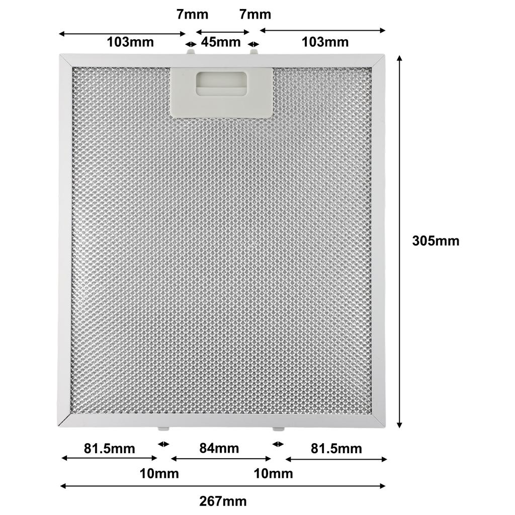 Cooking 305 X 267 X 9mm Metal Mesh Extractor Extractor Vent Filter Remove Smell Effective Filtration Regular Use