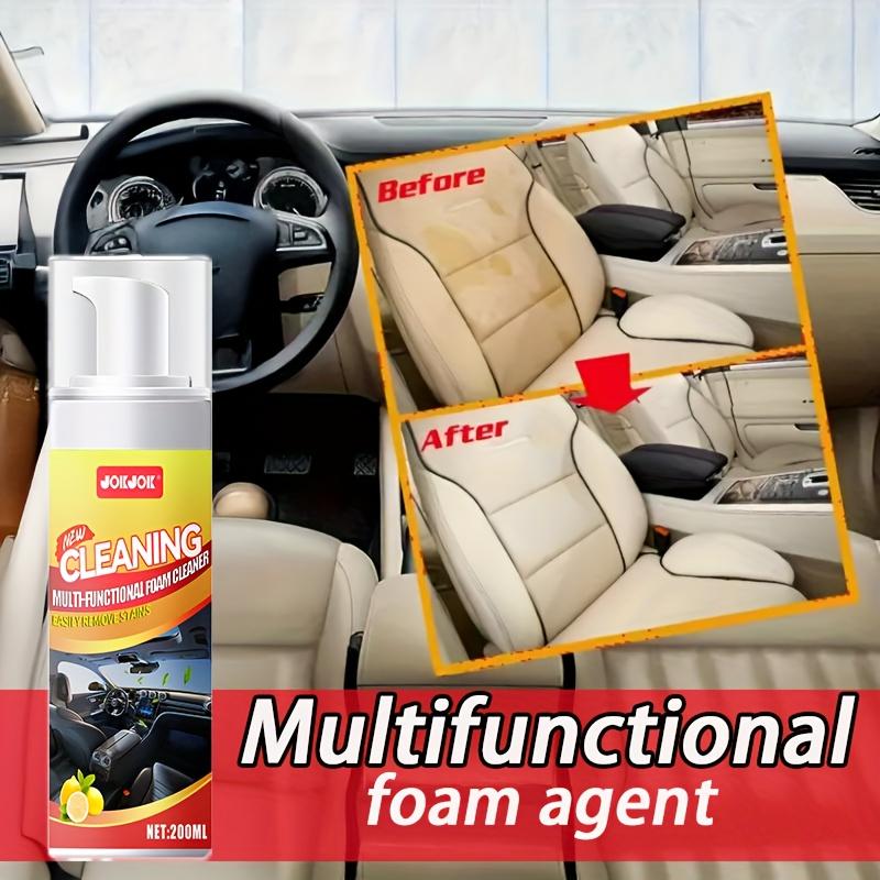 Professional Multi-Purpose Foam Refresher Spray, 200ML Lemon Scented, Press Bottle, Car Interior & Kitchen Use, Durable Formula
