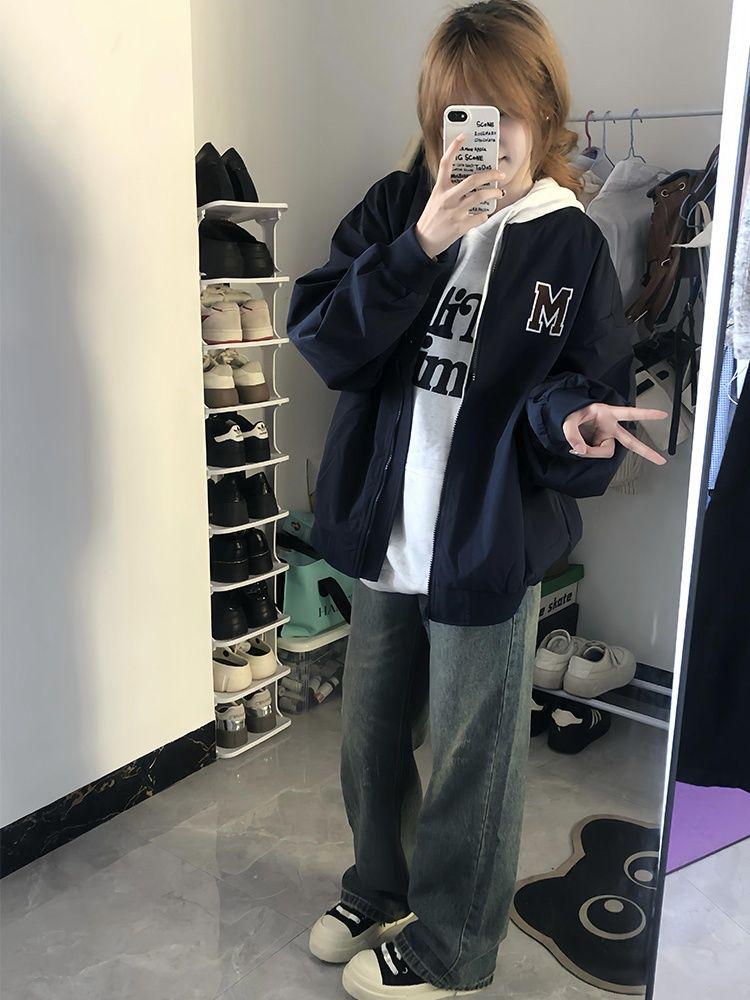 Retro Lockere Partner Baseballjacke: Plus Samt, Vielseitiger College-Stil, für kühlere Jahreszeiten