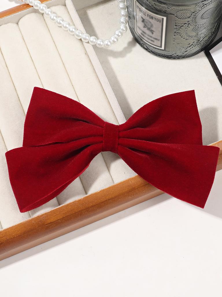 1PCS Velvet Hair Bows Hair Ribbon Clips Hair Accessories for Women Girls Toddlers Kids Baby