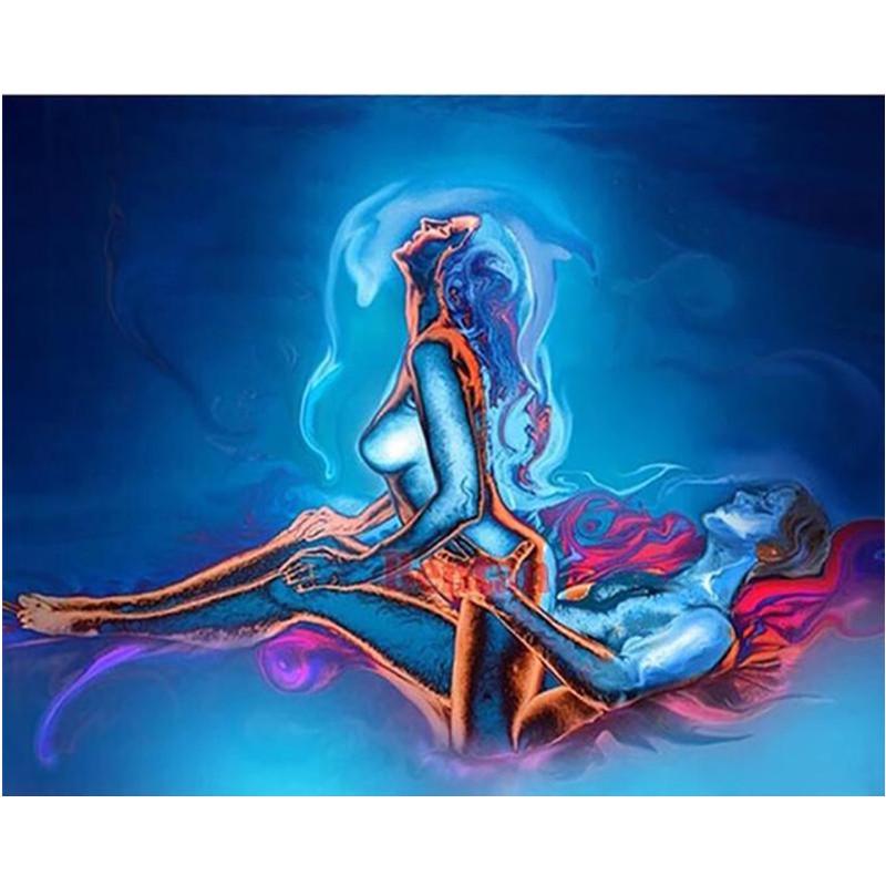 

5D DIY Алмазная картина Страстный для мужчин и женщин Алмазная вышивка Набор для вышивки крестом Горный хрусталь Мозаика Домашний декор Round 50x70cm