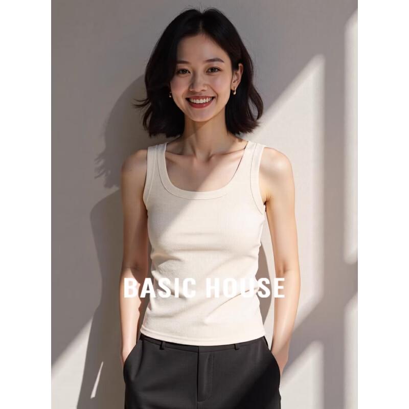 Basic House Women s U-Neck Slim-Fit Camisole M