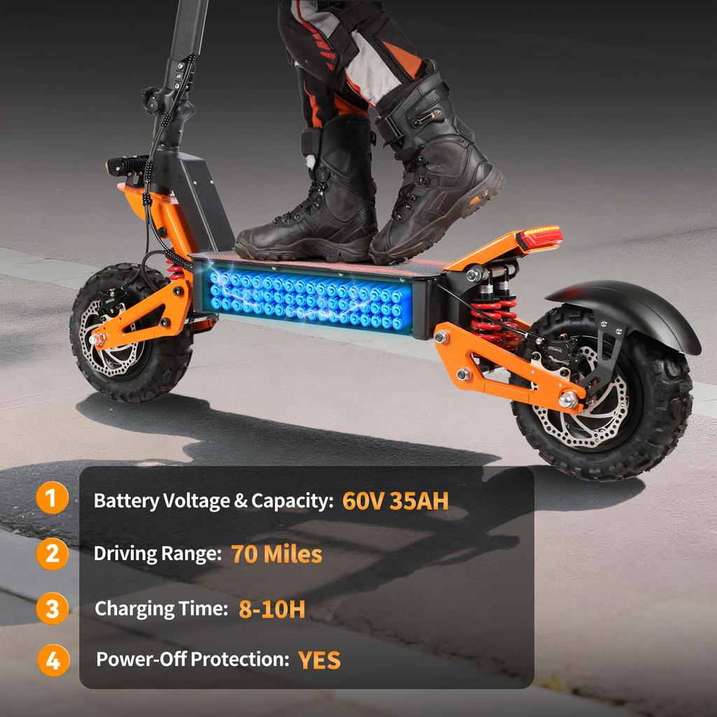 2026 new X5 6000W dual motor electric scooter 60v 35ah large battery with seat 11 inch tires adult premium mobile electric scooter