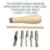 Carving Tool Set Wood Handle Cutting Kit for Printing Blocks Rubber Stamps Art Craft Supplies