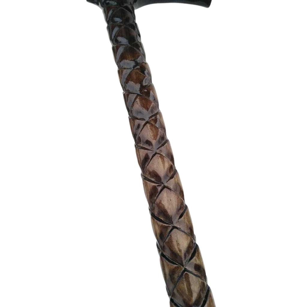 Christmas Hand Head Carved Wooden Walking Stick Designer Style Cane Best Gift