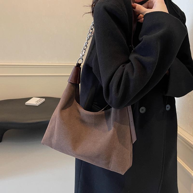 Tote Bag Women'S Bag High-End Texture Large Bag Suede Large Capacity Underarm Bag Luggage
