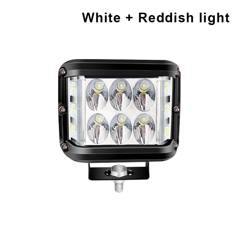 4"Led Work Dual Side Shooter Pod White & Amber Strobe Lamp Off Road Flashing Light For Car Truck Pickup Boat Suv