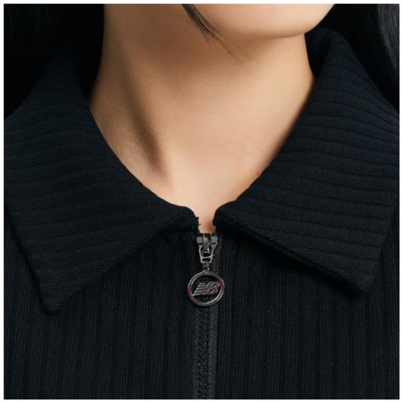 New Balance Half Club New Balance Women S 2 Way Ribbed Collar Zip Up Jacket Nbm