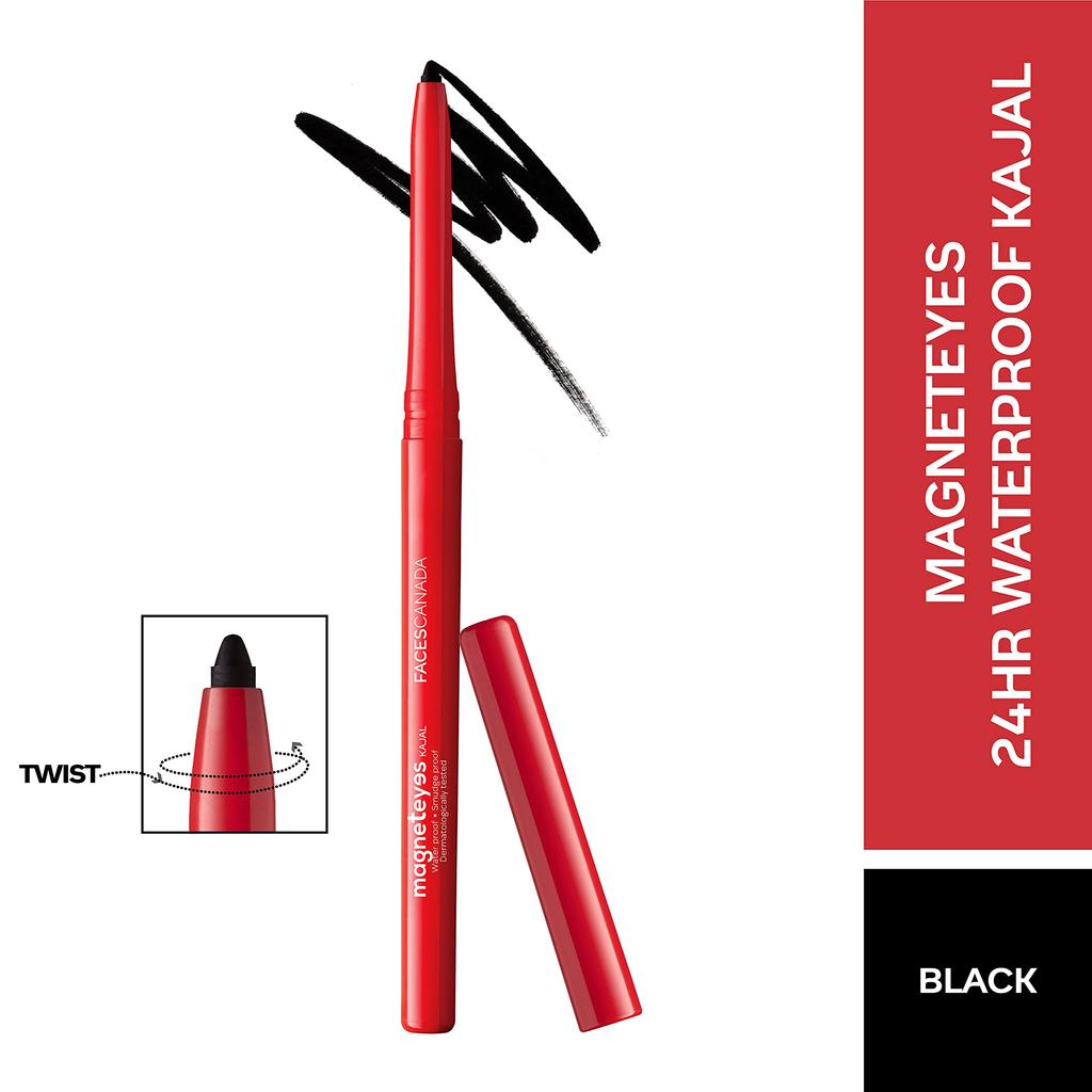 Faces Canada Combo - Magneteyes Kajal (0.35gm) & Weightless Matte Finish Lipstick Buff Nude (4gm)