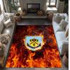 Burnley Football Print Crystal Velvet Rug, Comfortable Water Absorbent Non Slip Indoor Floor Carpet