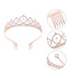 Set de Corona Brillante con Correa para el Hombro y Diadema para Niñas Cumpleañeras