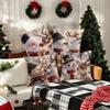Christmas Cushions Santa Reindeer Snowman Dwarf Designs Polyester pillowcase, sofa decorative cushion cov Headboard Pillow