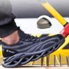New Safety Shoes Men Steel Toe Work Boots Lightweight Work Sneakers Anti-puncture Men Footwear