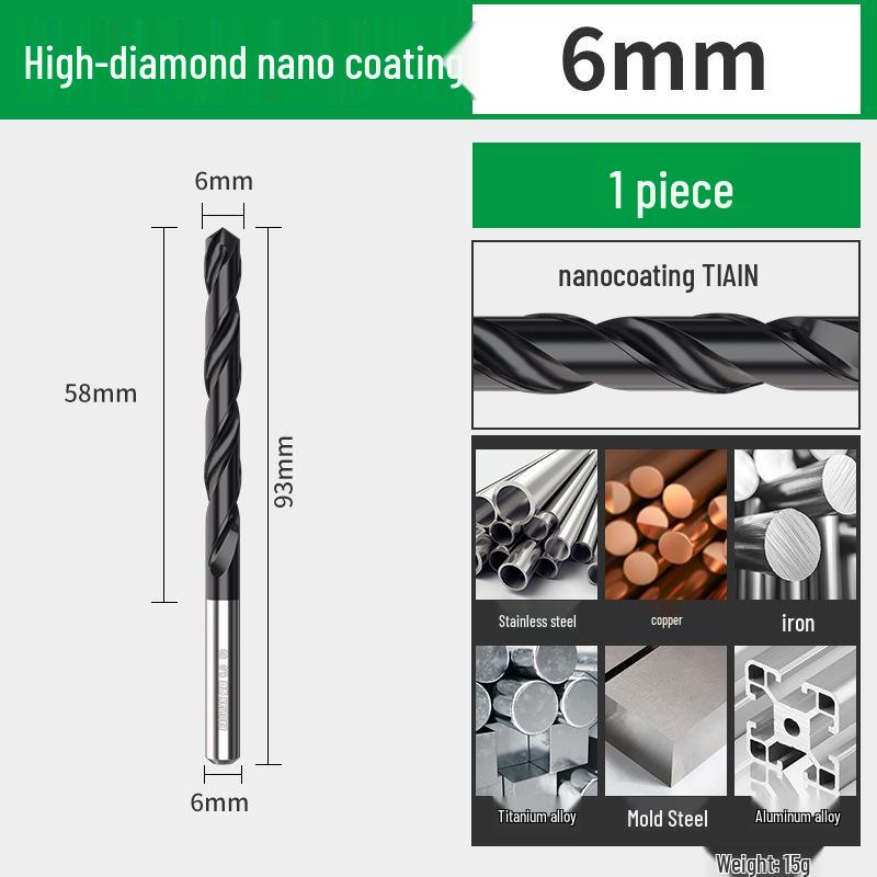 Nano Twist M35 Cobalt Straight Shank Drill Bit: Industrial-Grade with Large Capacity Spiral Flute for Fast Chip Removal