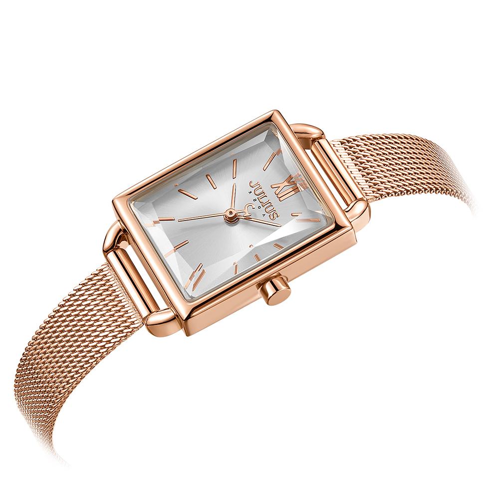 Jyullieoseu Ja-1329 Women'S Square Mesh Band Wristwatch