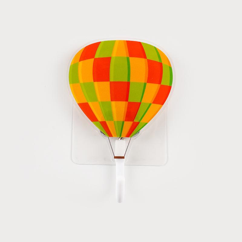 Creative hot air balloon hook PVC silicone stainless steel seamless adhesive hook living room bathroom door rear cabinet door upgrade