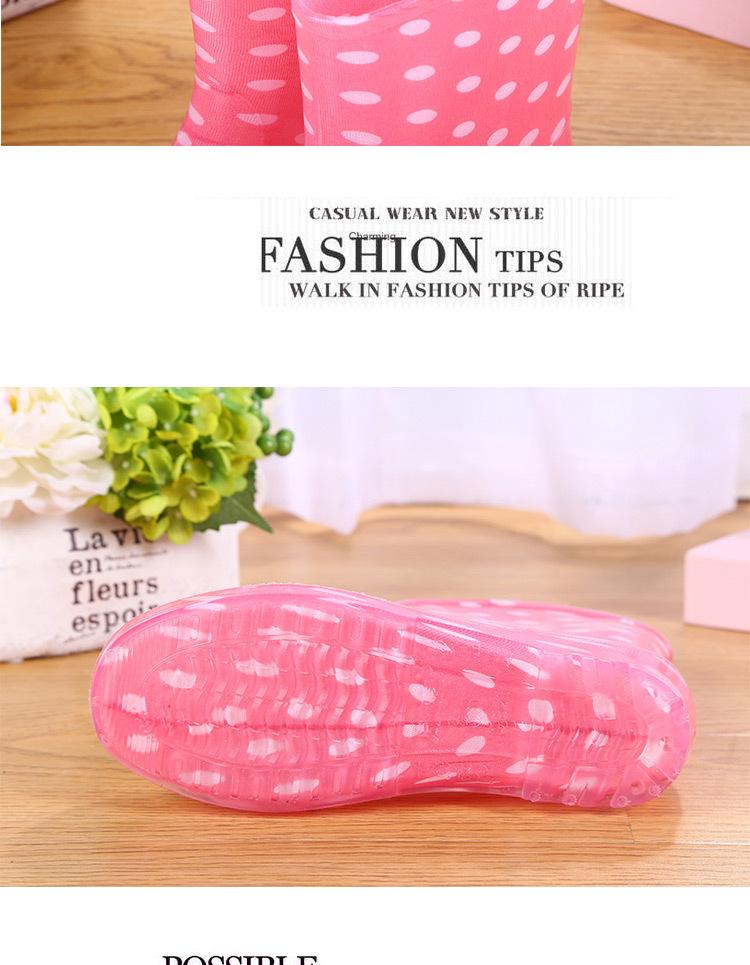 Women's Waterproof Jelly Rain Boots - Non-slip Fashionable Rubber Overshoes