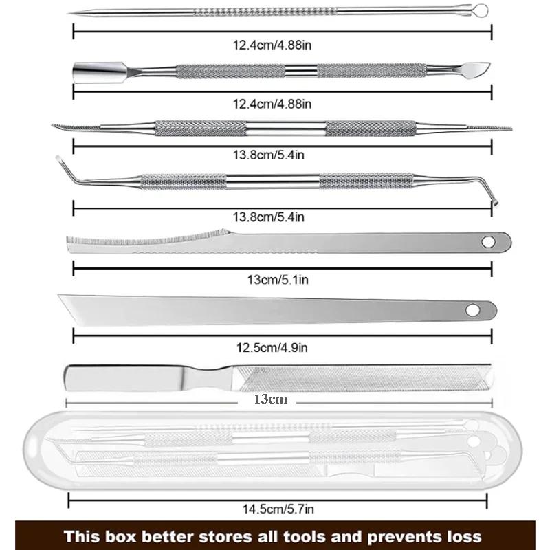 2/3/6/7pcs Stainless Steel Foot Knife Dead Skin Remover Toe Nail Shaver Callus Rasp for Pedicure Thick Hard Foot Care Tool Set