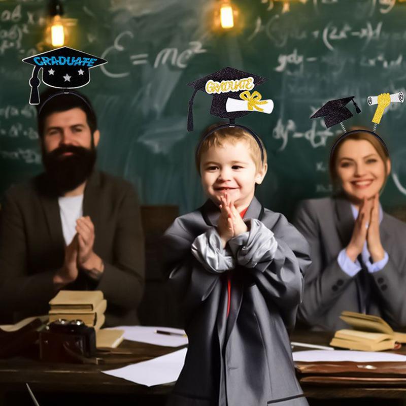 Headband For Graduation Hat 12 Pieces Stylish Graduation Decorations 2025 Costumes & Accessories For College Preschool