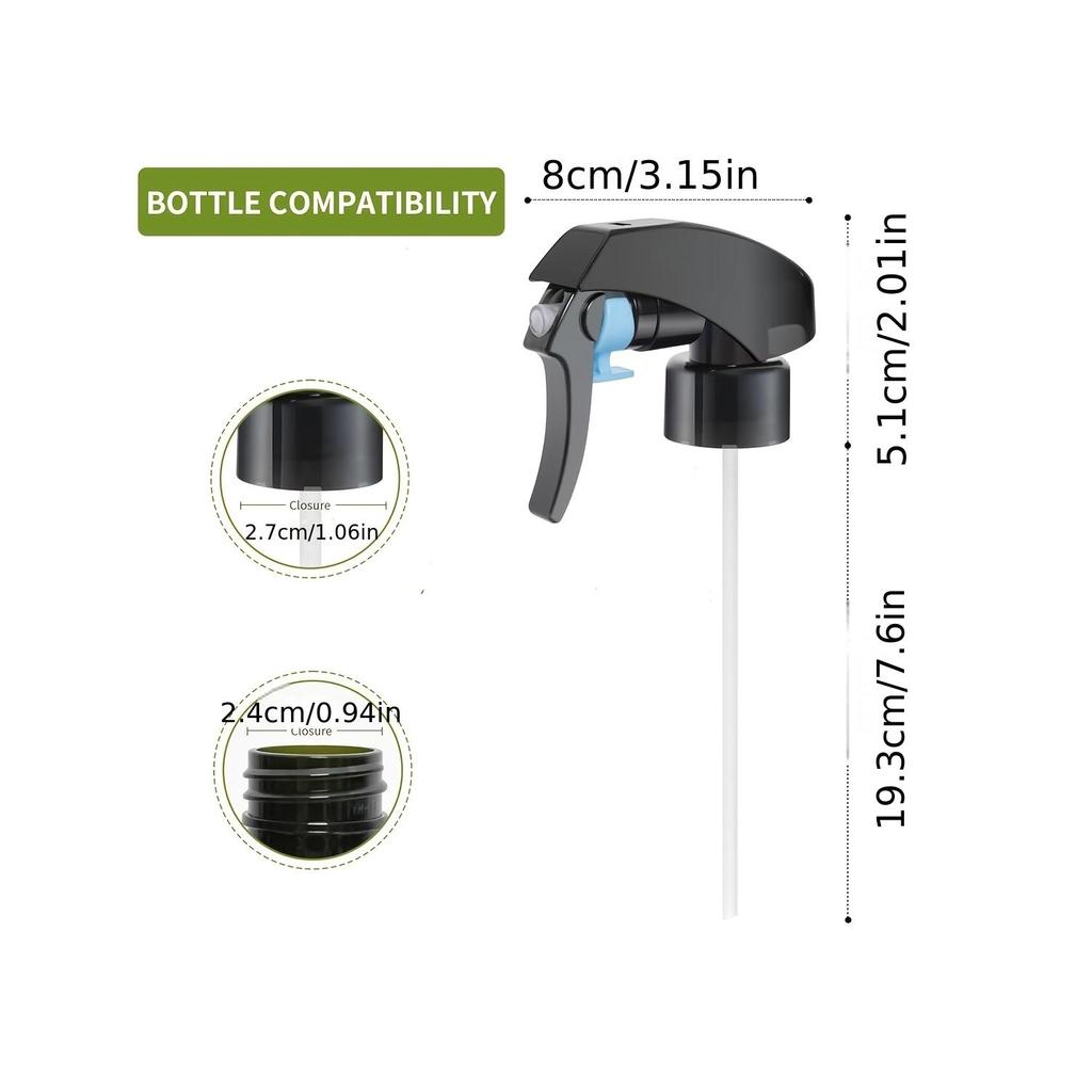 Nozzle for Bottles, Spray Bottle Nozzle Replacement, Trigger Sprayer Nozzle for Spraying Cleaning Solutions, Suitable for Car Detailing, Gardening