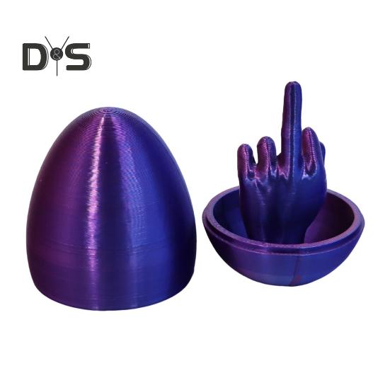 Velikonoční vajíčko s prostředníčkem, 3D tisk, velikonoční překvapení, velikonoční košík, nezbytné kreativní žertovné dárky pro dospělé